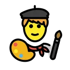 Emoji Artista hombre en OpenMoji