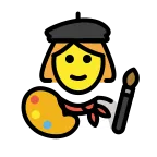 Emoji Artista mujer en OpenMoji