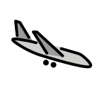 Emoji Avión aterrizando en OpenMoji