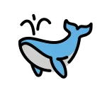Spouting Whale emoji on OpenMoji