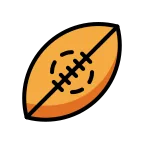 Emoji Balón de rugby en OpenMoji