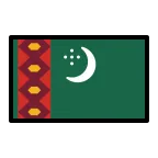 Emoji Bandera de Turkmenistán en OpenMoji