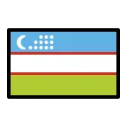 Emoji Bandera de Uzbekistán en OpenMoji