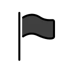 Emoji Bandera negra en OpenMoji