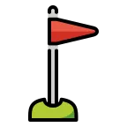 Emoji Banderín en hoyo en OpenMoji