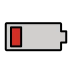 Emoji Batería baja en OpenMoji