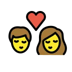 Kiss emoji on OpenMoji