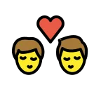 Emoji Beso: hombre y hombre en OpenMoji