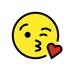 Emoji Beso en OpenMoji