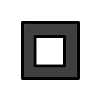 Black Square Button emoji on OpenMoji