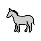 Donkey emoji on OpenMoji