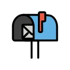 Open Mailbox with Raised Flag emoji on OpenMoji