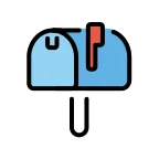 Emoji Buzón cerrado con la bandera levantada en OpenMoji