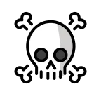 Skull and Crossbones emoji on OpenMoji