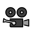 Emoji Cámara de cine en OpenMoji