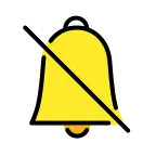 Emoji Campana con signo de cancelación en OpenMoji