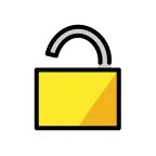 Emoji Candado abierto en OpenMoji