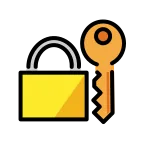 Emoji Candado cerrado y llave en OpenMoji