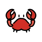 Crab emoji on OpenMoji