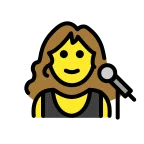 Emoji Cantante mujer en OpenMoji