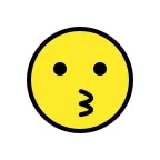 Kissing Face emoji on OpenMoji