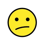 Face with Diagonal Mouth emoji on OpenMoji