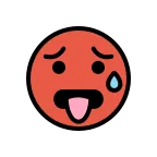 Hot Face emoji on OpenMoji