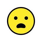 Emoji Cara con el ceño fruncido y la boca abierta en OpenMoji