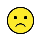 Emoji Cara con el ceño ligeramente fruncido en OpenMoji