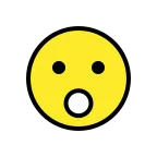 Emoji Cara con la boca abierta en OpenMoji