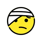 Emoji Cara con la cabeza vendada en OpenMoji