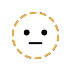 Emoji Cara con línea de puntos en OpenMoji