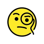 Face with Monocle emoji on OpenMoji