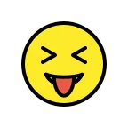 Squinting Face with Tongue emoji on OpenMoji