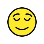 Relieved Face emoji on OpenMoji