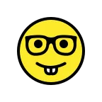 Emoji Cara de empollón en OpenMoji