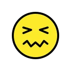 Confounded Face emoji on OpenMoji