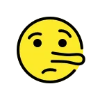 Emoji Cara de mentiroso en OpenMoji