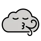 Emoji Cara de viento en OpenMoji