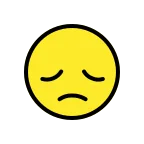 Emoji Cara decepcionada en OpenMoji