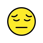 Emoji Cara desanimada en OpenMoji