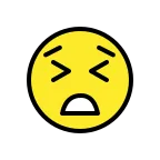 Emoji Cara desesperada en OpenMoji