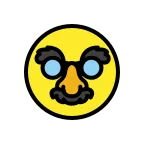 Emoji Cara disfrazada en OpenMoji