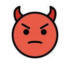 Angry Face with Horns emoji on OpenMoji