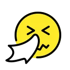 Emoji Cara estornudando en OpenMoji