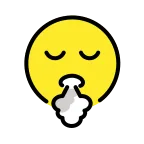 Face Exhaling emoji on OpenMoji