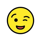 Emoji Cara guiñando el ojo en OpenMoji