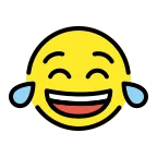 Emoji Cara llorando de risa en OpenMoji