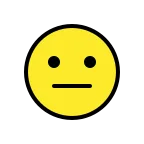 Emoji Cara neutral en OpenMoji