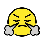 Face with Steam from Nose emoji on OpenMoji